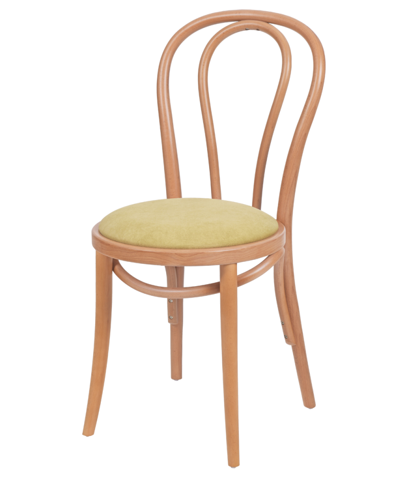Krzesło gięte Monet 18 z siedziskiem miodowym - widok og&oacute;lny