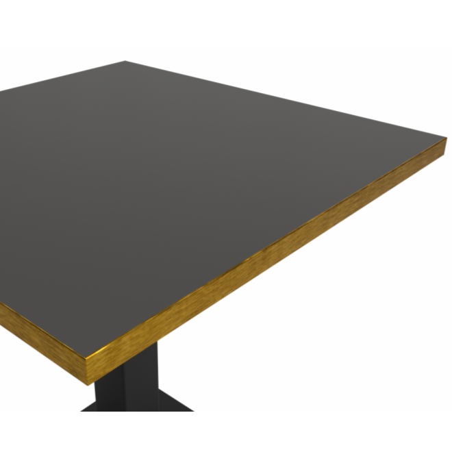 Stolik kawiarniany Omega 68x68 antracyt Brushed Gold - blat