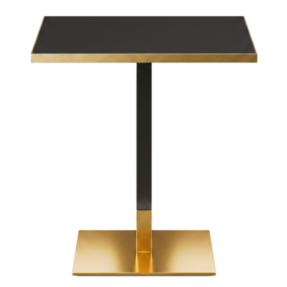 Stolik kawiarniany Omega 68x68 antracyt Brushed Gold - prz&oacute;d