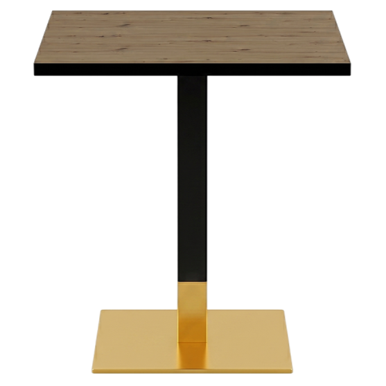 Stolik kawiarniany Omega 68x68 dąb artisan Matt Black - prz&oacute;d