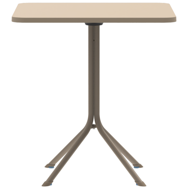 Stolik do ogródków piwnych Prato 70x70 beżowy - widok z przodu