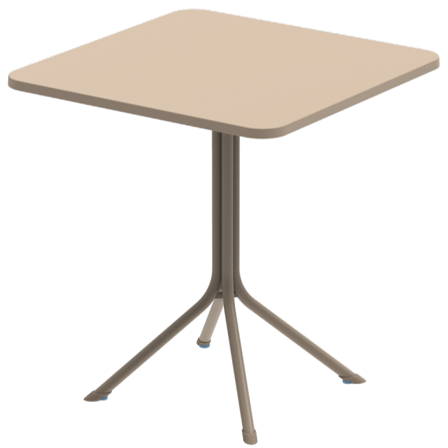 Stolik outdoorowy Prato 70x70 beżowy - widok ogólny