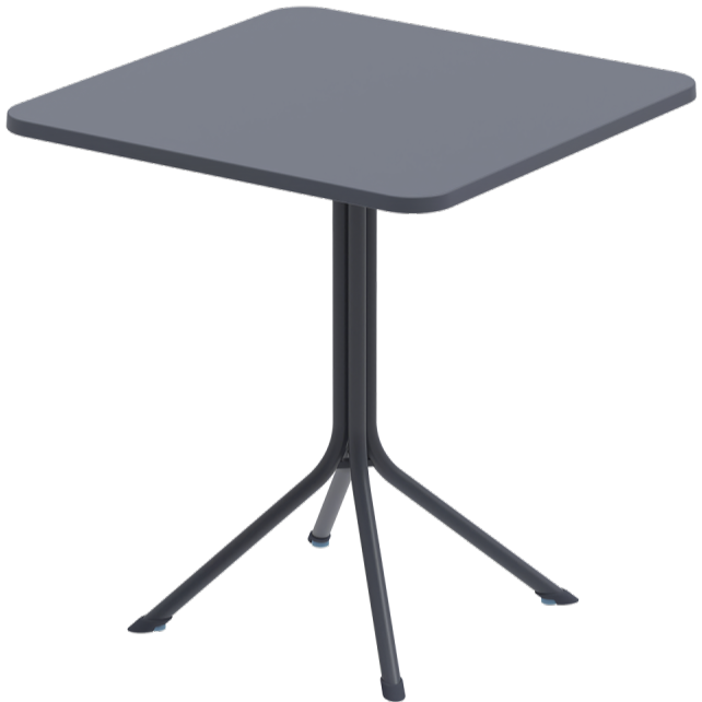 Stolik outdoorowy Prato 70x70 ciemnoszary - widok og&oacute;lny
