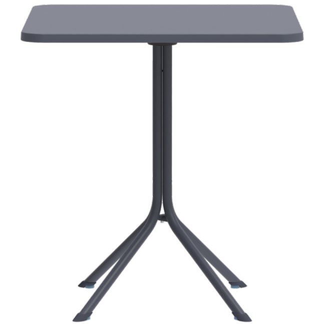 Stolik do ogr&oacute;dk&oacute;w piwnych Prato 70x70 ciemnoszary - widok od przodu