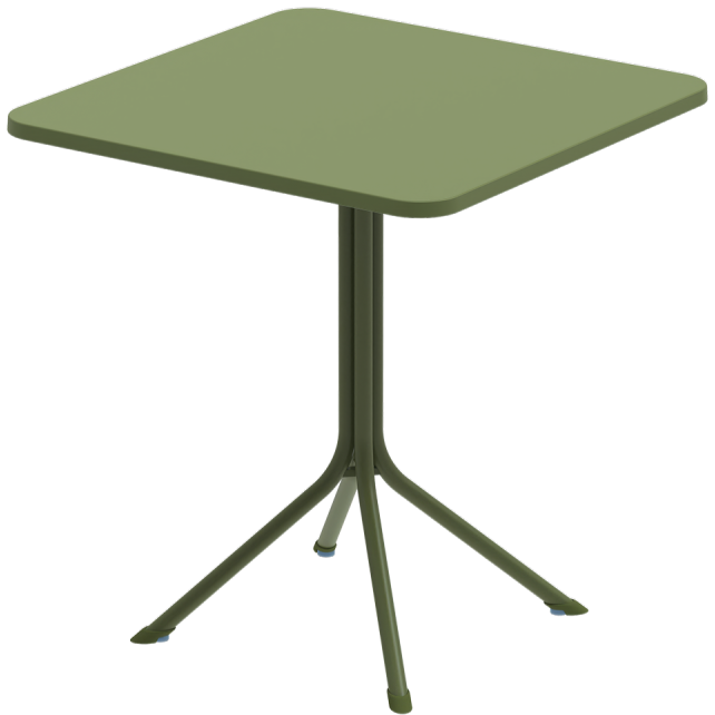 Stolik outdoorowy do ogr&oacute;dk&oacute;w piwnych Prato 70x70 zielony - widok og&oacute;lny