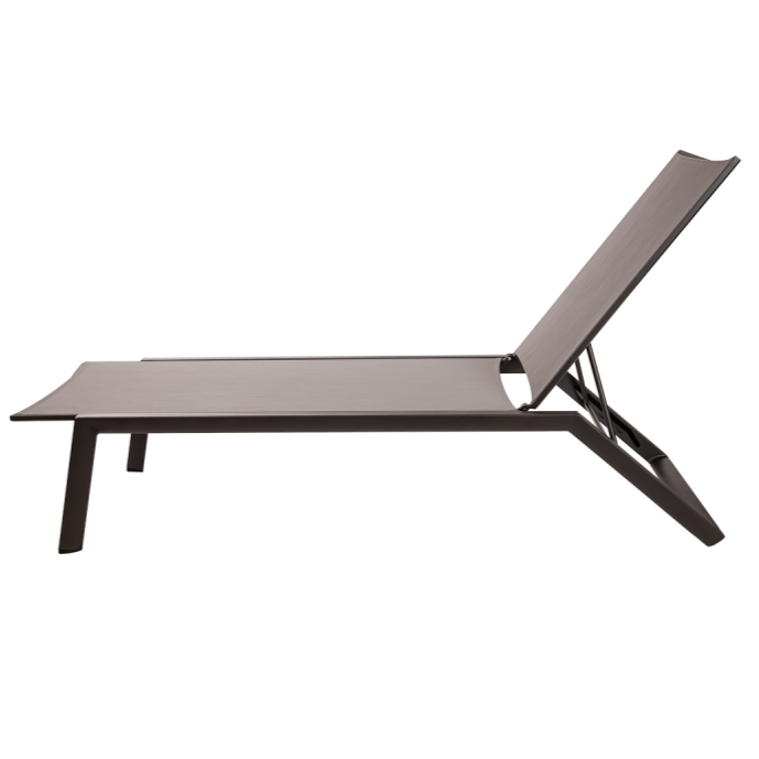 Leżak basenowy Riviera antracytowo-grafitowy - bok