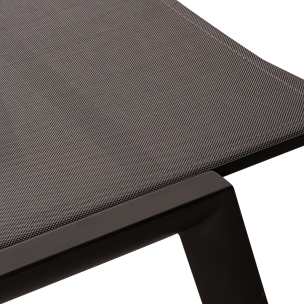 Leżak basenowy Riviera antracytowo-grafitowy - materiał Phifertex