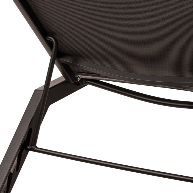 Leżak basenowy Riviera antracytowo-grafitowy - regulacja oparcia