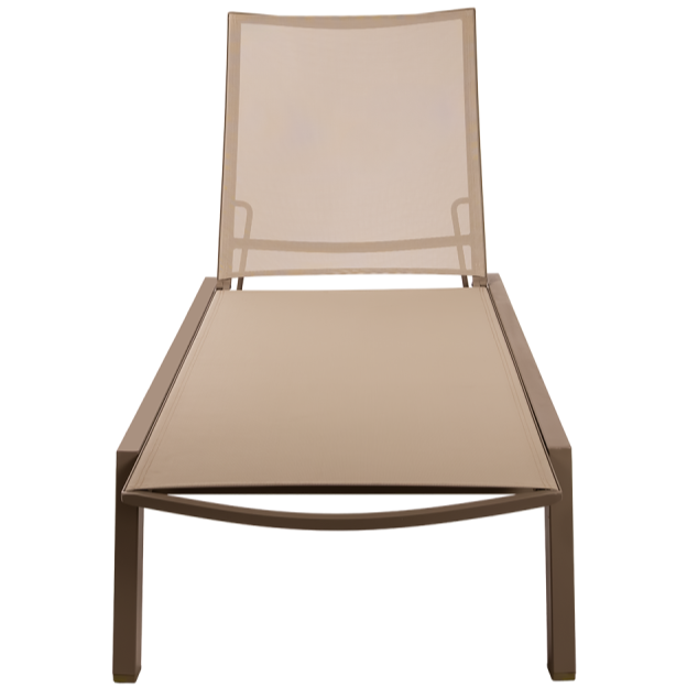 Leżak basenowy Riviera szampańsko-beżowy - prz&oacute;d