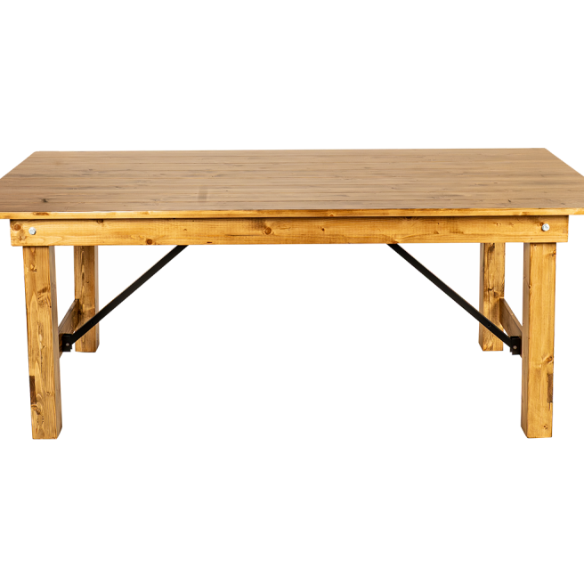 St&oacute;ł drewniany Country 200x100 cm - prz&oacute;d