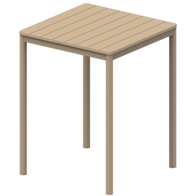Stolik Terrazza Bar 80x80 beżowy - widok izo