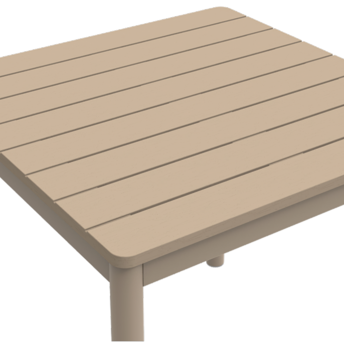Stolik outdoorowy Terrazza 80x80 beżowy - blat