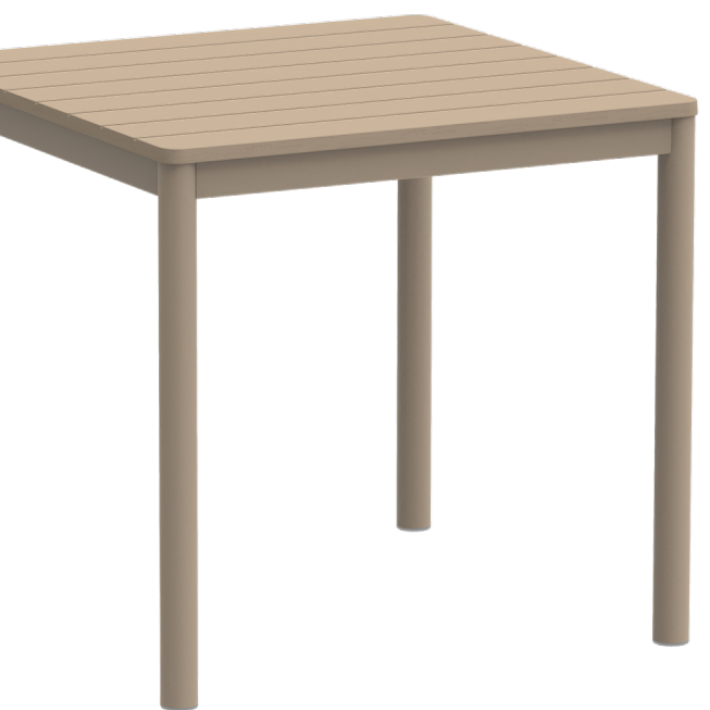 Stolik outdoorowy Terrazza 80x80 beżowy - widok og&oacute;lny