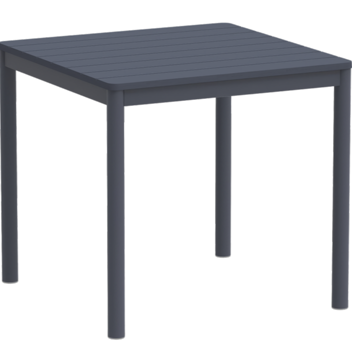 Stolik do ogr&oacute;dk&oacute;w piwnych Terrazza 80x80 ciemnoszary - widok og&oacute;lny