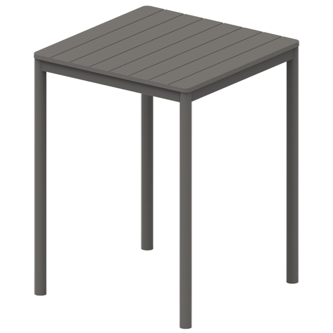 Stolik Terrazza Bar 80x80 ciemnoszary - widok og&oacute;lny
