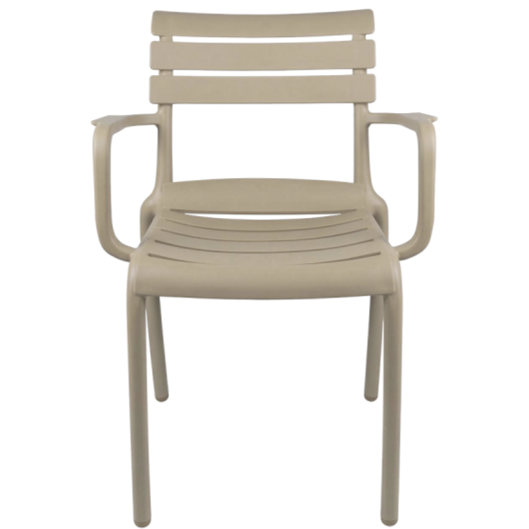 Krzesło outdoorowe Velo beżowe - prz&oacute;d