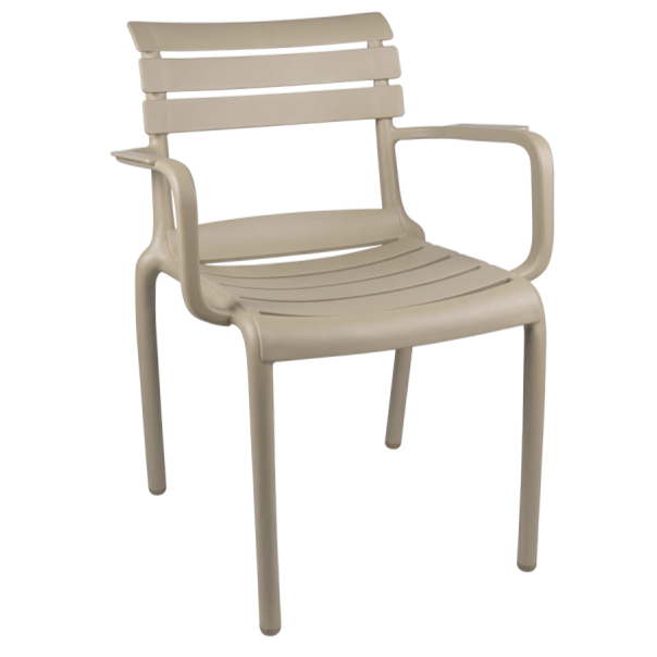 Krzesło outdoorowe Velo beżowe - widok og&oacute;lny