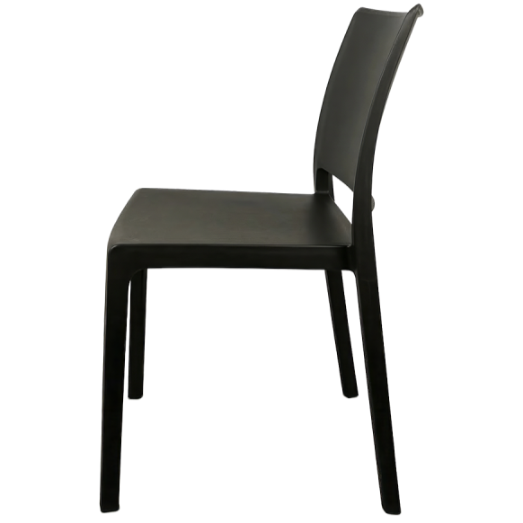 Krzesło do ogr&oacute;dk&oacute;w piwnych Vento czarne - bok