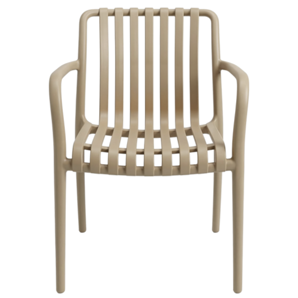 Krzesło outdoorowe Verticale beżowe - przód