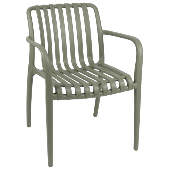 Krzesło outdoorowe Verticale zielone - widok izo