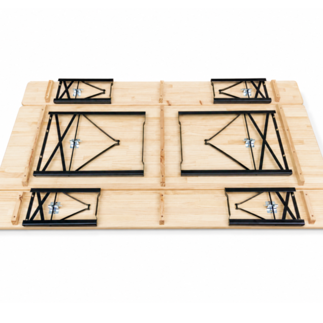 Zestaw browarniany Woody Solid 220x70 sosna - składana rama
