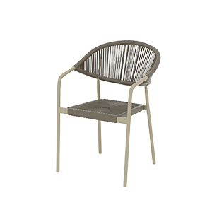 Krzesło outdoorowe Cesare jasno-szare