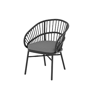 Krzesło outdoorowe Corda czarne