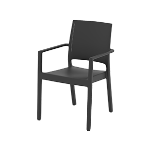 Krzesło outdoorowe Mario czarne
