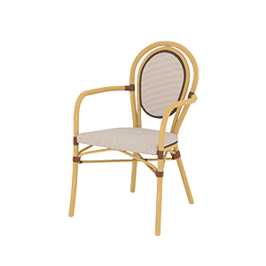 Krzesło outdoorowe Riccardo Arm brązowo-beżowe