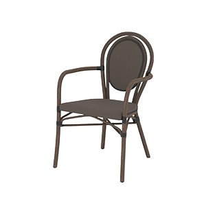 Krzesło outdoorowe Riccardo Arm brązowe