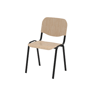 Krzesło konferencyjne Iso Wood czarne